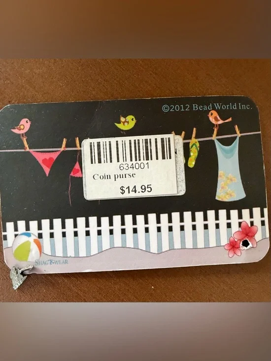 Shag Wear Black Coastal Clothesline Kiss Lock Wallet - Picture 7 of 9